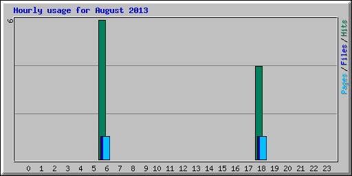 Hourly usage for August 2013